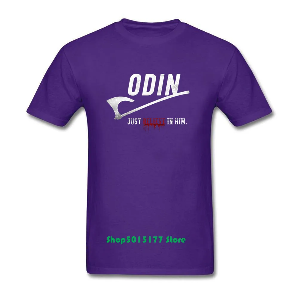 Odin just believe in him Мужская футболка s летняя с принтом в стиле хип хоп топы футболки