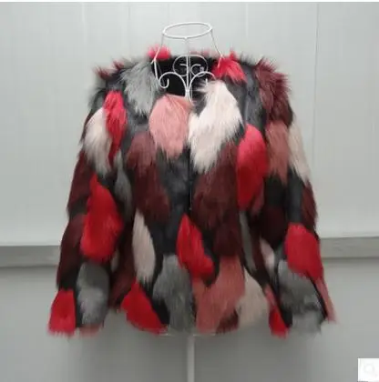 as the picture XS/6XL женские короткие куртки из искусственного меха короткие женские куртки больших размеров Сексуальные Разноцветные пальто из искусственного меха Верхняя одежда из искусственного меха K702 - Цвет: as the picture