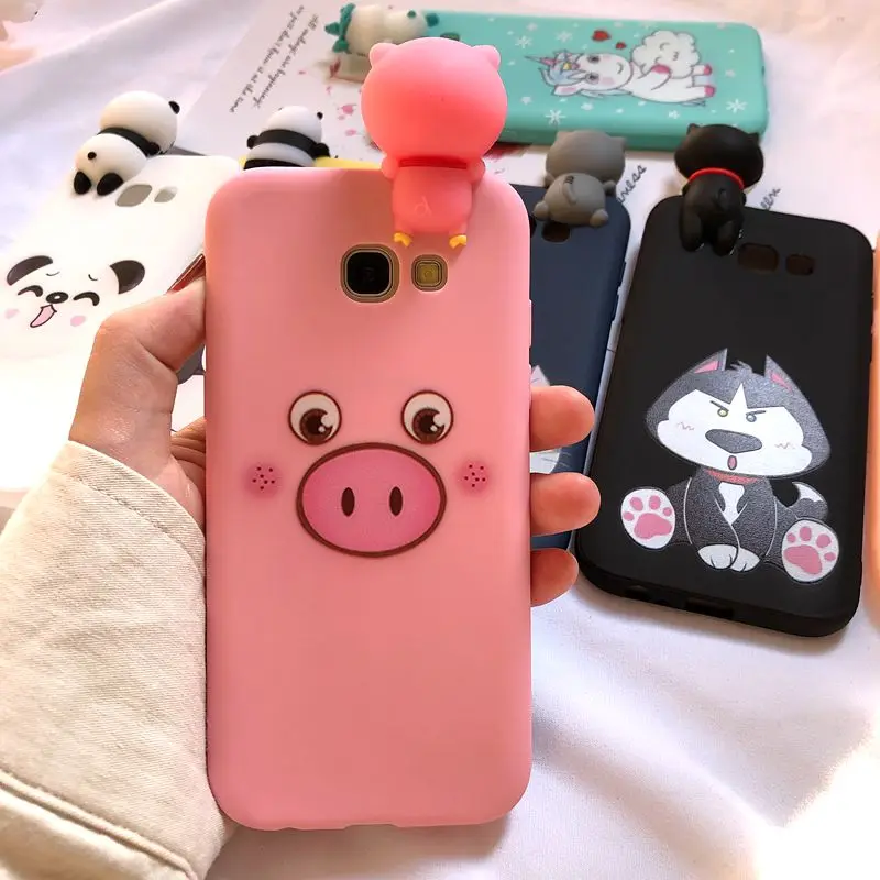 2 A30 A50 M10 M20 3D чехол для Etui samsung Galaxy A6 A7 A8 A9 чехол Kawaii Медведь Единорог чехол для samsung A3 A5 A7 случаев - Цвет: 2