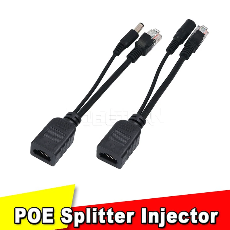 2 шт. экранированная лента POE кабель пассивное питание через Ethernet Кабель-адаптер POE сплиттер инжектор модуль питания 12-48 В