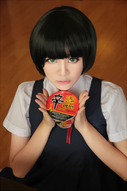 MCOSER 30 см Короткий Боб Стрижка Косплей Gugure! Kokkuri сан-Kohina Ичиматсу Черный Парик |