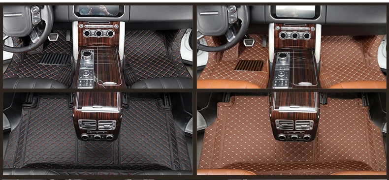 Lsrtw2017 роскошный волоконный кожаный коврик для салона автомобиля Range Rover 2012 2013 L405 Vogue