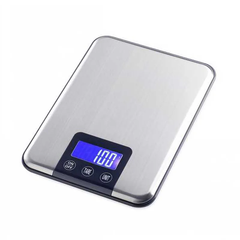 Scale No tray 15 кг 1 г сенсорный экран цифровые электронные кухонные весы вес большой еда Диета Вес Баланс Тонкий нержавеющая сталь электронные весы - Цвет: Scale No tray