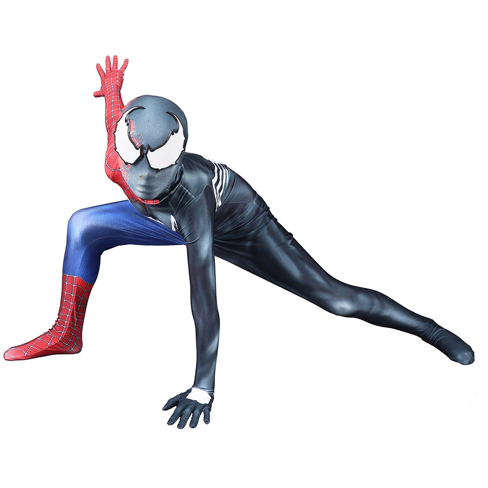 Spawn Symbiote, костюм Человека-паука, 3D принт, Человек-паук, Супергерой, Веном, косплей, костюм Zentai, боди для взрослых/детей, на заказ