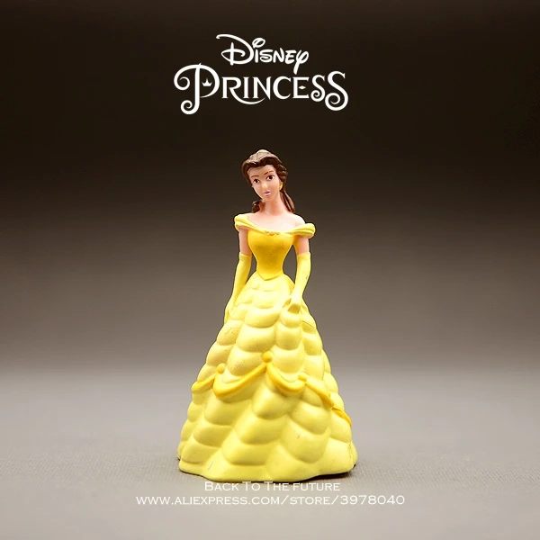 Disney Beauty and the Beast Belle Princess 9cm doll Action Figure Anime Mini Collection Figurine Toy model for girl children | Игрушки и