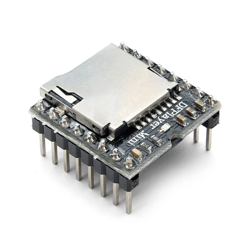 LEORY DFPlayer мини MP3 плеер модуль для Arduino 24-битный ЦАП Выход голосовой модуль Поддержка MP3/WAV/WMA TF карта USB диск ввода-вывода Управление