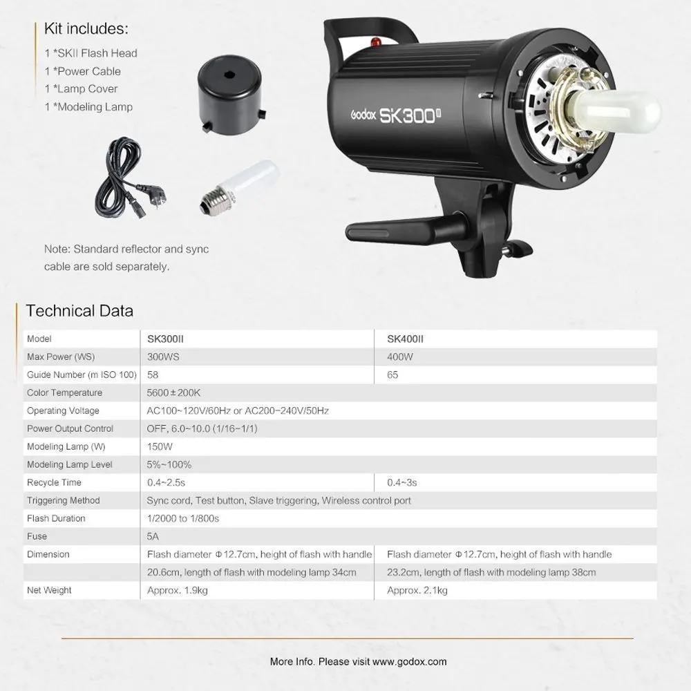 2 шт. Godox SK400 II 2,4 г профессиональный студийный стробоскоп+ 1 шт. XPro триггер для Nikon sony Canon Fujifilm Olympus Panasonic