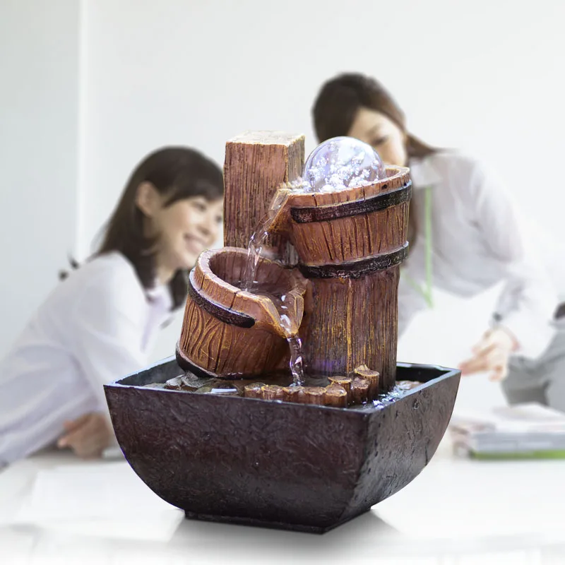 Фэн шуй украшение маленький фонтан водяное Колесо домашний декор счастливое