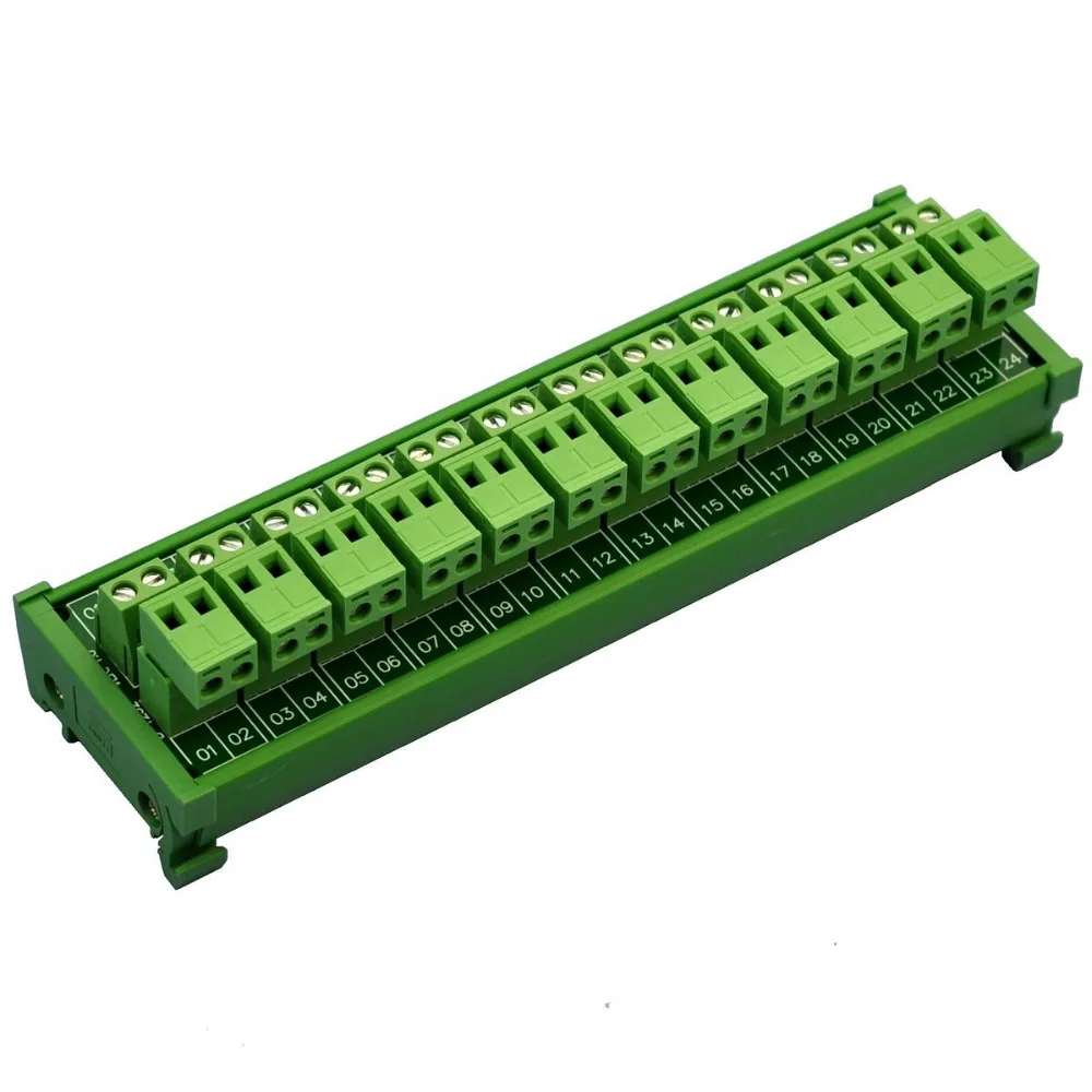 Разъемная DIN-рейка 12x2 положения 10A/300V для монтажа винтовой клеммной колодки