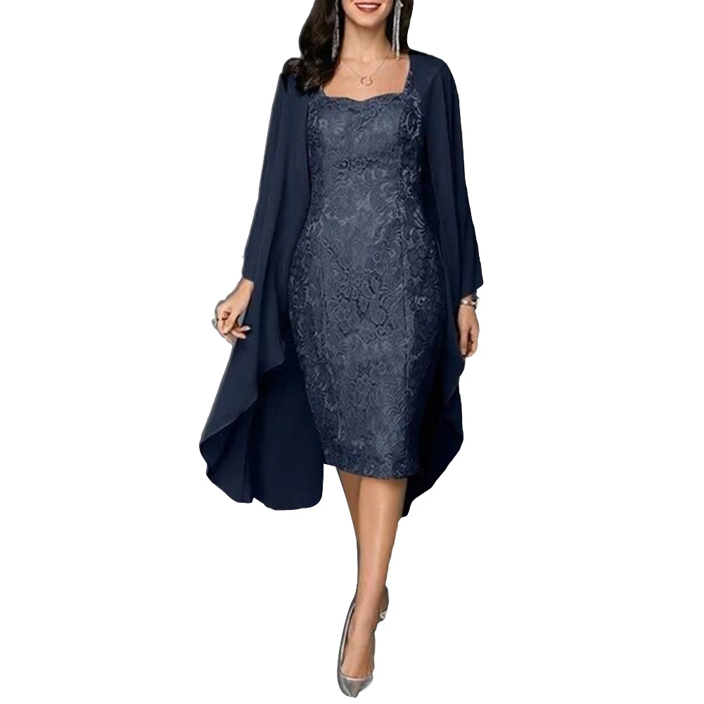 Новое поступление 2 шт./компл. кружевное платье с кардиганом для мамы и дочки