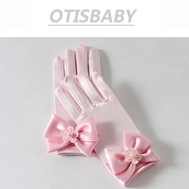 Pink Gloves Летние платья с блестками и хвостом для маленьких девочек; Детские платья для церемонии, свадьбы, выпускного, дня рождения; Детские Вечерние платья на выпускной - Цвет: Pink Gloves