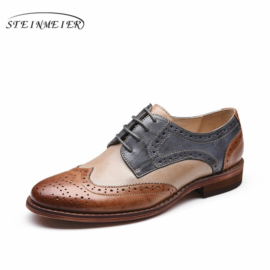 

Yinzo Women's Flats Oxford Shoes Woman Genuine Leather Sneakers Ladies Brogues Vintage Casual Shoes Shoes For Women Footwear