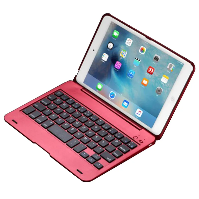 Red ABS для iPad mini 2 3 чехол с клавиатурой A1432 A1454 A1599 A1600 USB Bluetooth беспроводной для iPad mini 2 3 клавиатуры 7,9'' - Цвет: Red
