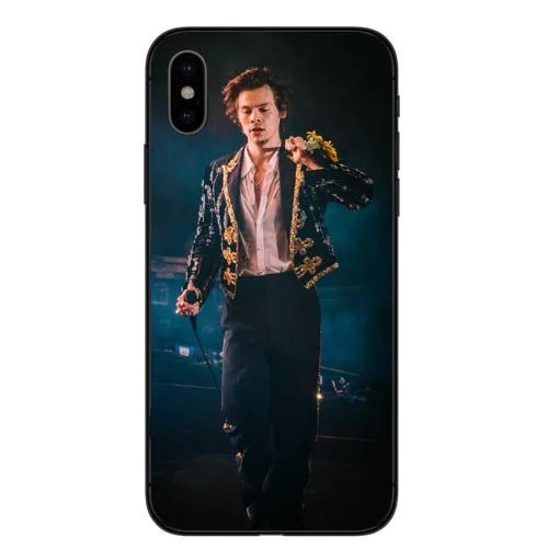 Harry Styles татуировки One Direction 1D черный мягкий Силиконовый ТПУ чехол для телефона чехол для iPhone X 10 5 5S SE 7 6 6s 7 8 Plus XR XS Max