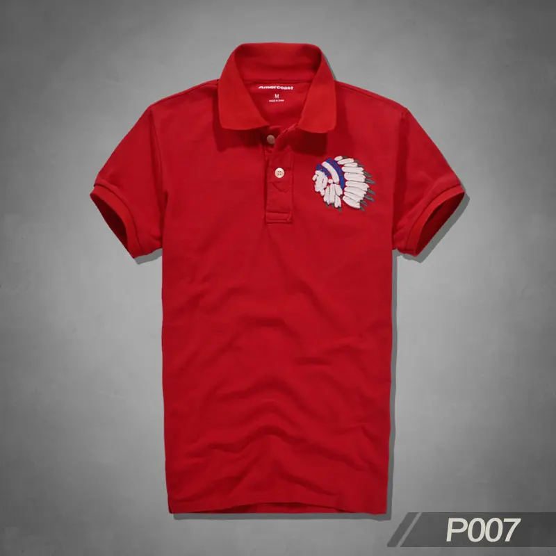 P007 Red Новые мужские рубашки поло, высококачественные хлопковые рубашки с коротким рукавом, дышащие однотонные рубашки поло, Летняя Повседневная Деловая мужская одежда - Цвет: P007 Red