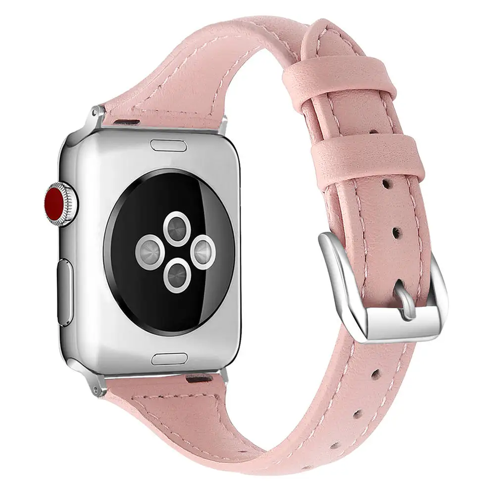 15 Кожаный ремешок для часов Apple Watch 38 мм 44 мм 40 мм 42 мм кожаный ремешок сменные браслеты для Iwatch браслет 83005 - Цвет ремешка: 15