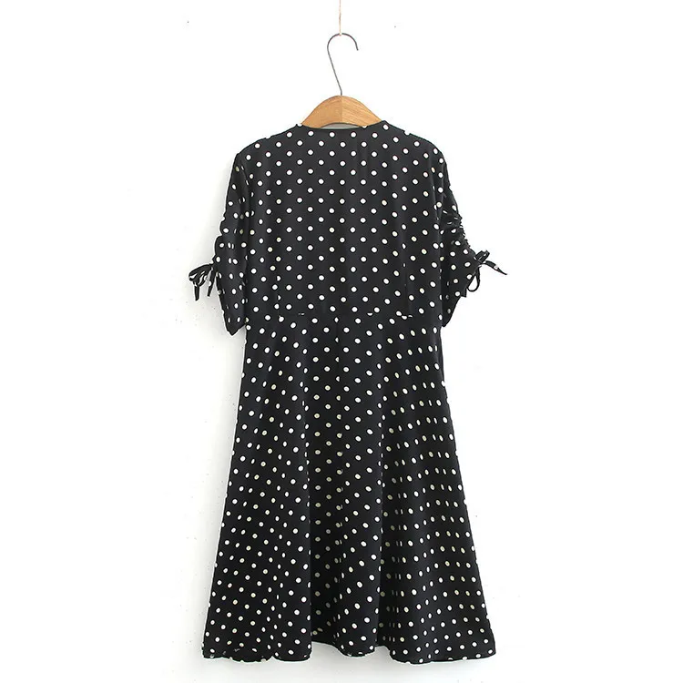 H8 Летние Повседневные платья больших размеров 2019 женская одежда платье в горошек