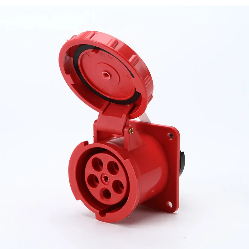 125A-5Pin Socket 5 предмет в партии 125A 3P+ E+ N IP67 промышленная вилка коннектор 3-х ядерный 4-х ядерный 5 отверстий поверхностного монтажа авиа разъем док-станции из водонепроницаемого материала - Цвет: 125A-5Pin Socket