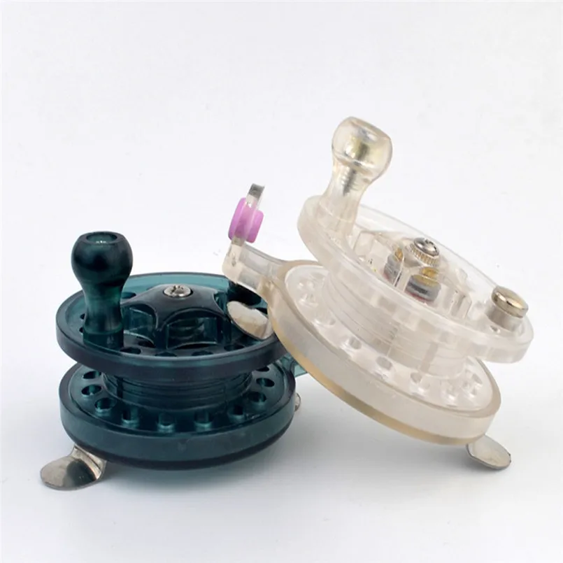 Катушка для ловли нахлыстом диаметр 60 мм прозрачная белая/черная алюминиевая