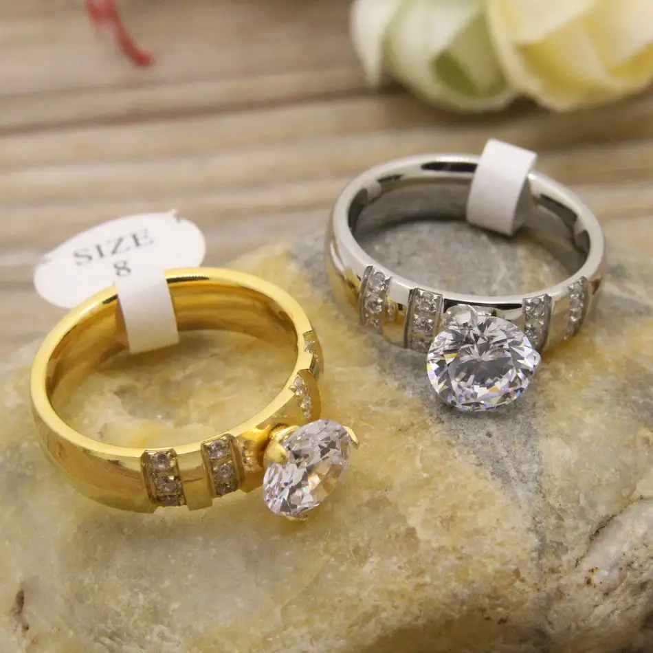 Мужские и женские свадебные кольца из нержавеющей стали ювелирные изделия с