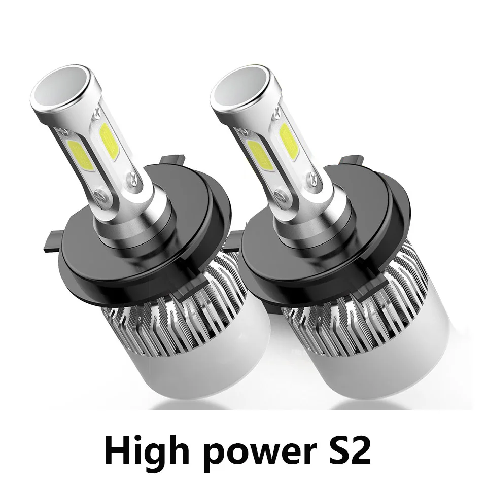 Светодиодный 6500 K S2 H4 H7 H1 COB светодиодный лампы для передних фар H11 H13 12 V 9005 9006 H3 9004 9007 72 W фары для 8000LM Автомобильный светодиодный свет H11 светодиодный Авто ампулы