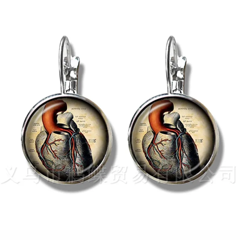 Женские серьги гвоздики в стиле стимпанк с кабошоном|Серьги-гвоздики| |