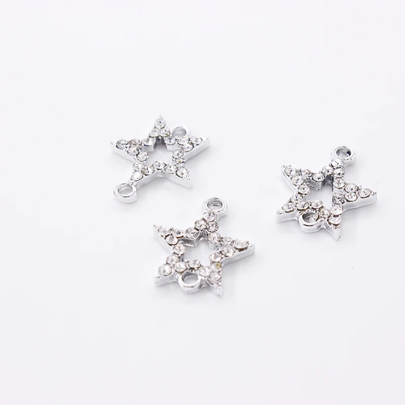 18 мм * 15mmRhinestone звезды Подвески-соединители для изготовления ювелирных изделий