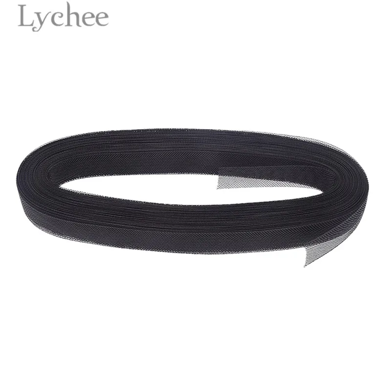 Lychee Life 3 см ширина плоский жесткий ящик нейлоновая сетка ткань DIY материалы