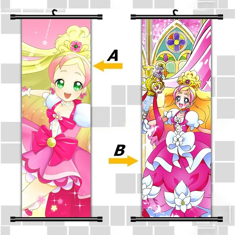 33X95 см Go! Принцесса Precure Haruka Haruno Cure Flora аниме мультфильм прокрутки Настенная