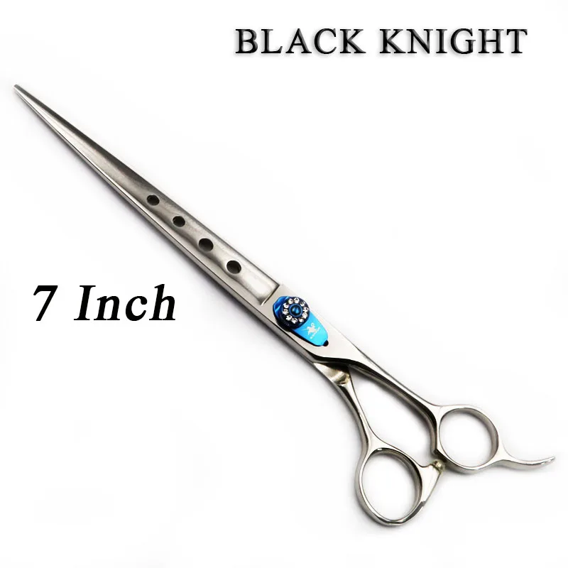 7 inch Черный рыцарь 7/7. 5/8 дюймов Профессиональные Парикмахерские ножницы парикмахерские ножницы для ухода за собаками - Цвет: 7 inch
