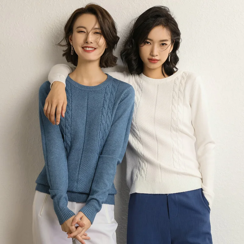 Женский вязаный свитер NoEnName_Null мягкий кашемировый в Корейском стиле с вырезом