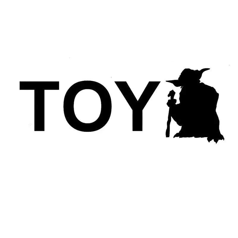 

20.3CM*7.3CM Toy Yoda - Funny Humor Car Styling Funny Car Sticker Motorcycle Decals Black Sliver C8-0767