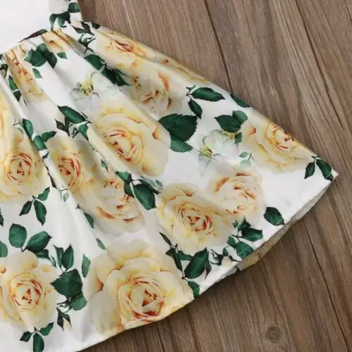 Summer Kids Baby Girls Clothes Floral Sleeveless Wear A-lined Dress Outfits Sundress | Детская одежда и обувь