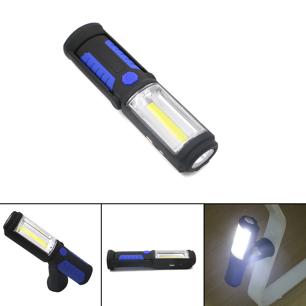 Наружная USB перезаряжаемая лампа COB светодиодная вспышка рабочий Магнитный
