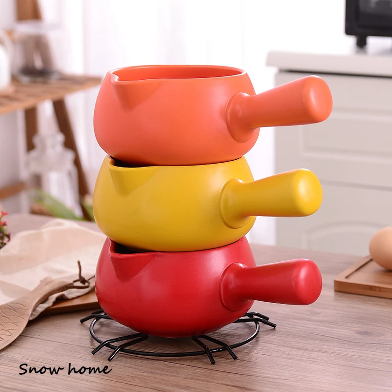 Маленькая кастрюля для супа Детская мини вареного молока каши керамическая