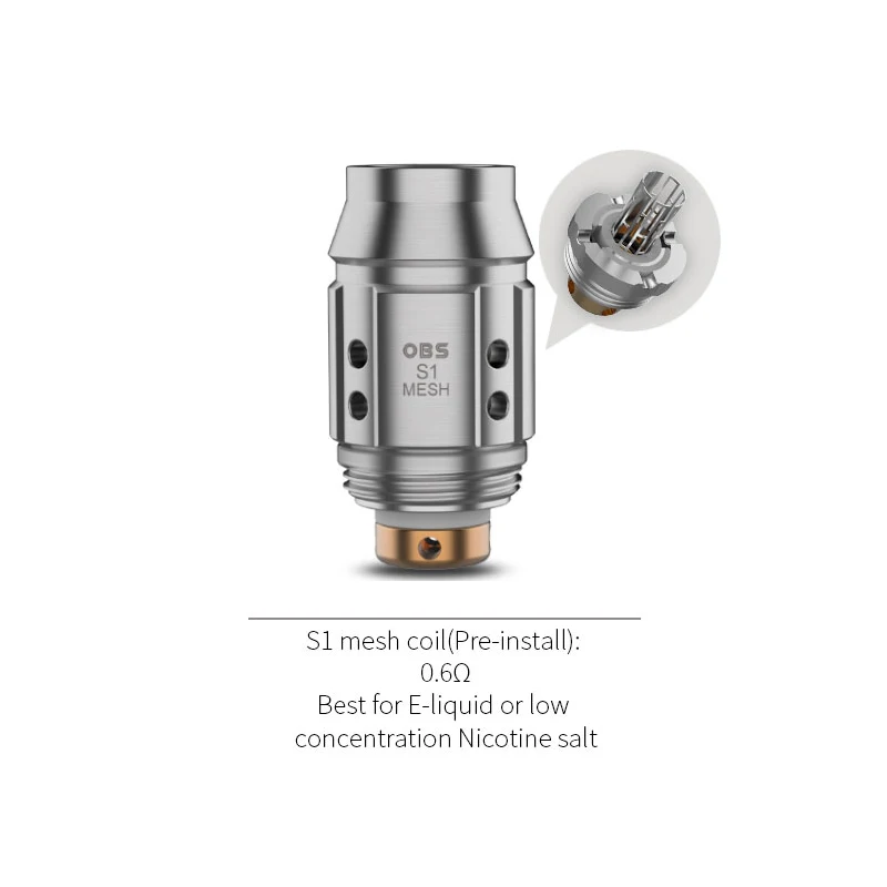 5 шт./лот оригинальные OBS S1 сетка 0.6ohm N1 катушка 1.2ohm Сменная Головка Катушки