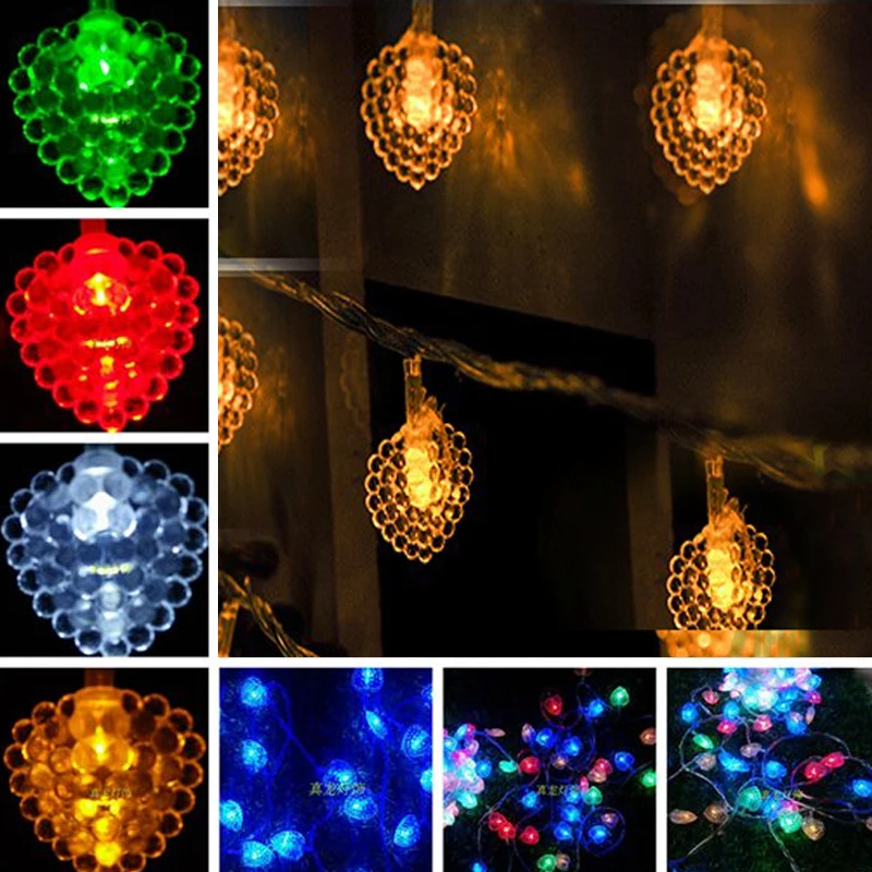 10M led string lights with 70led ball AC220V/110V holiday decoration lamp Festival Christmas tree outdoor lighting With End Plug