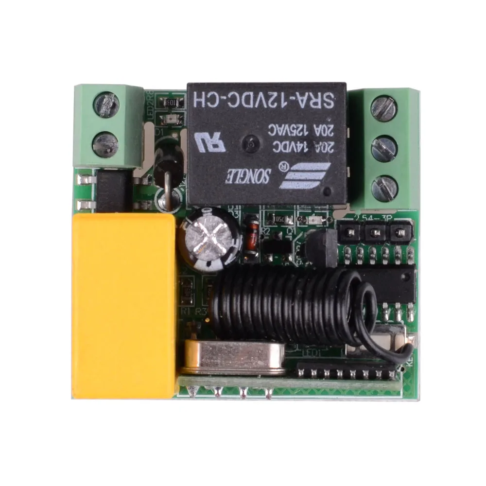 Mini Size AC 220V 1CH 1 CH 10A RF Wireless Remote Control Switch System Receiver+Transmitter Latched (A=ON B=OFF) | Обустройство дома
