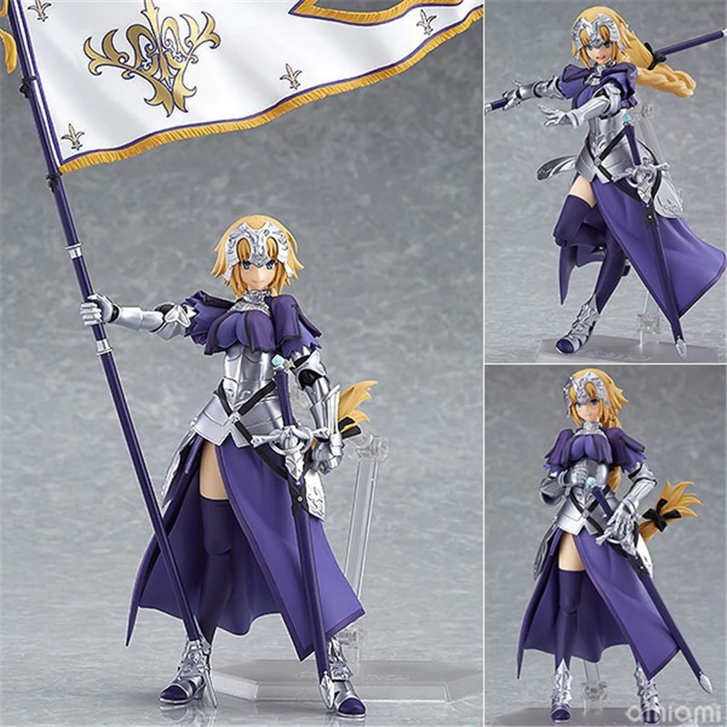 

Аниме Fate Grand Order Жанна д 'Арк линейка Figma 366 ПВХ фигурка Коллекционная модель детские игрушки кукла 14 см