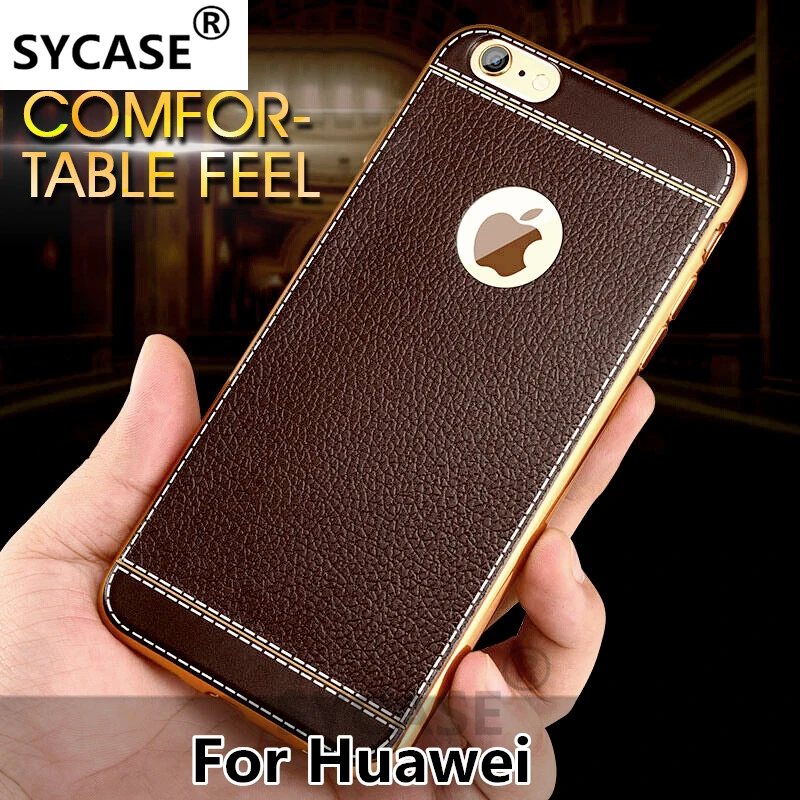 SYCASE роскошные кожаные телефон чехол для Huawei P8 P9 P10 Lite плюс mate 7 8 9 10 pro honor