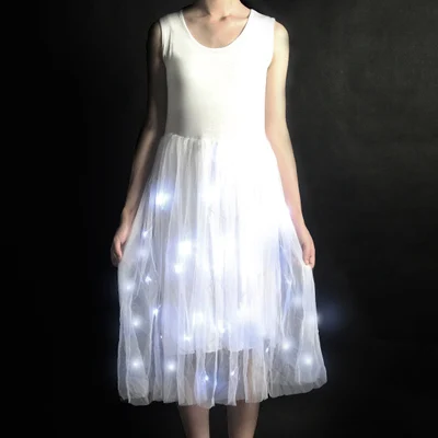 long skirt Светодиодный балетный костюм с люминесцентными крыльями и люминесцентной бабочкой, танцевальный костюм, плащ для танца живота - Цвет: long skirt