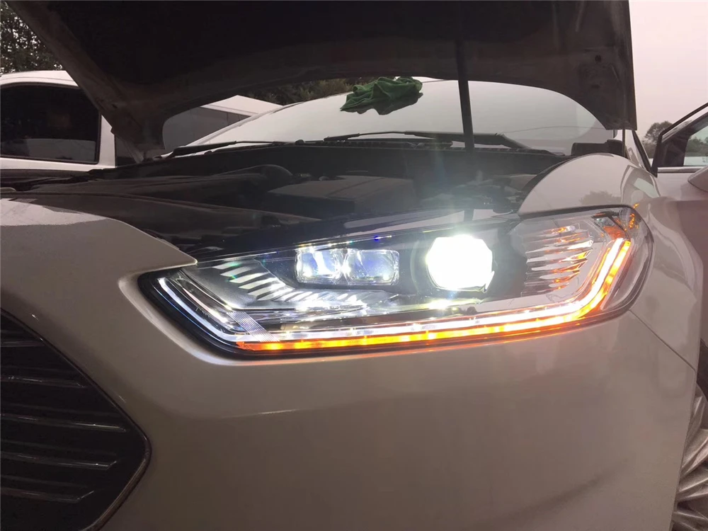 Car Styling for Ford Mondeo 2013 LED Headlight for New Fusion Head Lamp Dynamic turn signal LED DRL Bi-Xenon HID