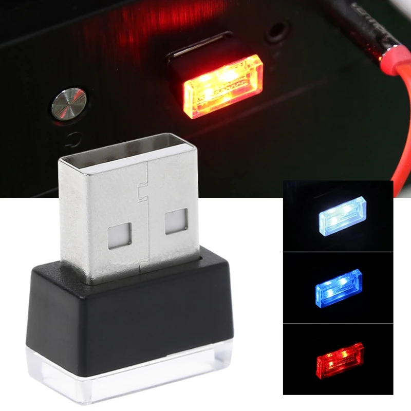 1 шт. автомобильный атмосферный свет светодиодный мини USB прикуриватель декоративные огни лампы дизайн горячая распродажа
