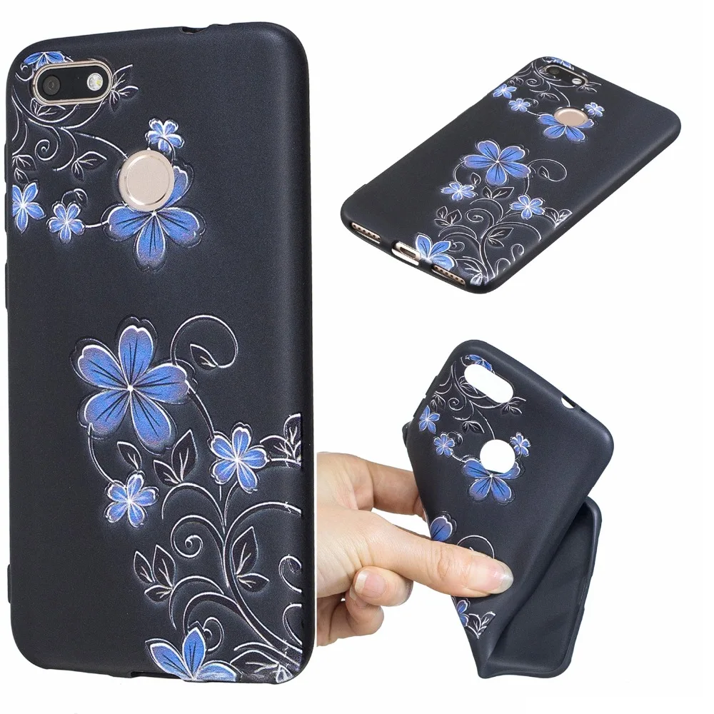 Для Huawei enjoy 7 Чехол черный мягкий силиконовый для enjoy7 Чехлы TPU 3D Relie защитный чехол