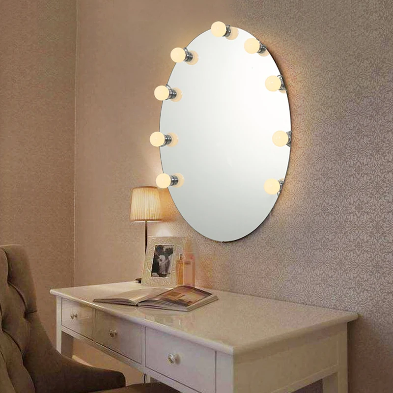 10 шт. водонепроницаемый голливудский косметический светильник ed зеркальный для