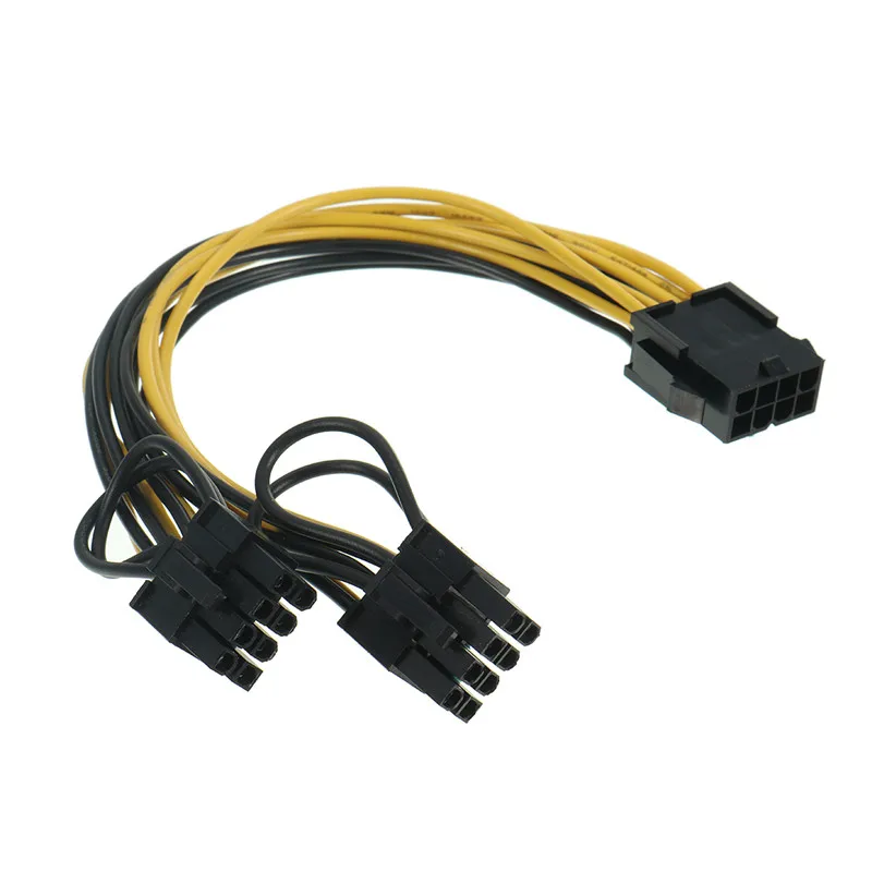 Новый 8 контактный гнездовой к двойному PCI E Express 8p ( 6 + 2 pin) Мужской кабель питания