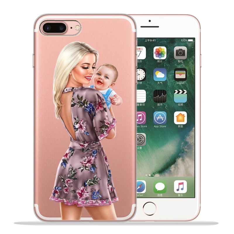 Милый модный роскошный чехол для маленьких девочек, чехол для iphone 8, 7, X, XS, Max, XR, 6, 7, 8 Plus, 5S, SE, мягкий прозрачный чехол для телефона Etui