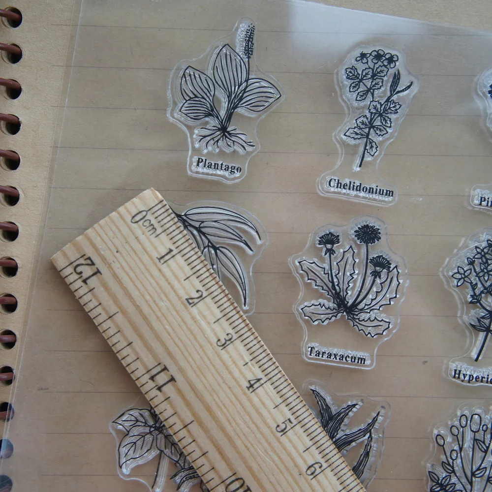 Plant Illustrated Design Clear Transparent Stamp Silicone Stamps As Scrapbooking Decoration DIY Card Paper Gift Use | Дом и сад