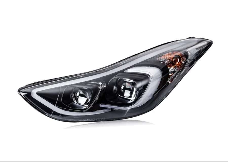 2 шт. светодиодный фары для hyundai Elantra 2013- светодиодный Автомобильные фары ангельские глазки комплект ксеноновых фар, Высокопрочная конструкция протовотуманная подсветка Габаритные огни