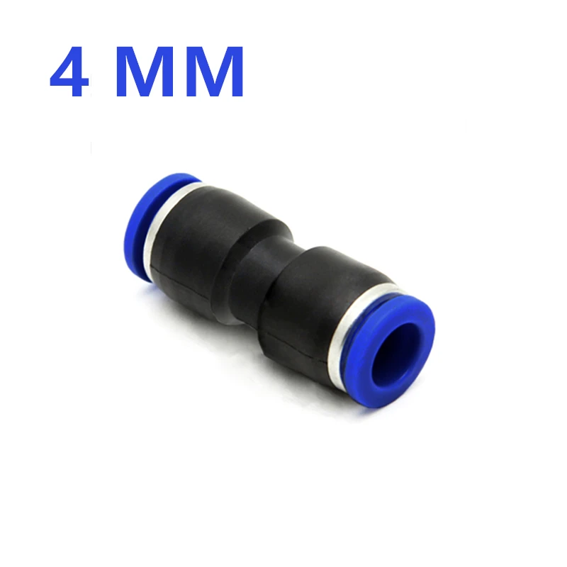 4MM-4MM Пневматический фитинг 4 мм 6 мм 8 мм 10 мм 12 мм 14 мм 16 мм OD труба одним нажатием в прямой соединение фитинг пластиковый быстрый разъем - Цвет: 4MM-4MM